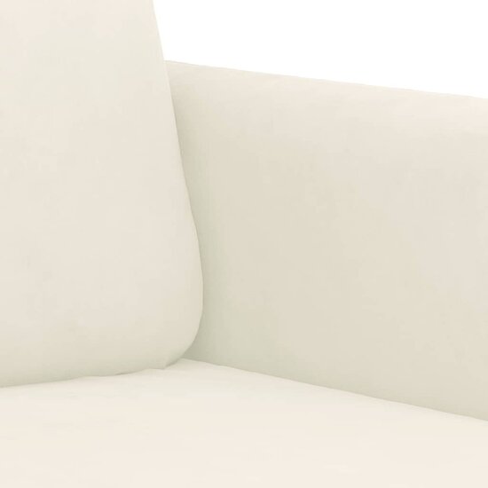 3-Delige Loungeset Met Kussens Fluweel Kleurig Cr&egrave;me