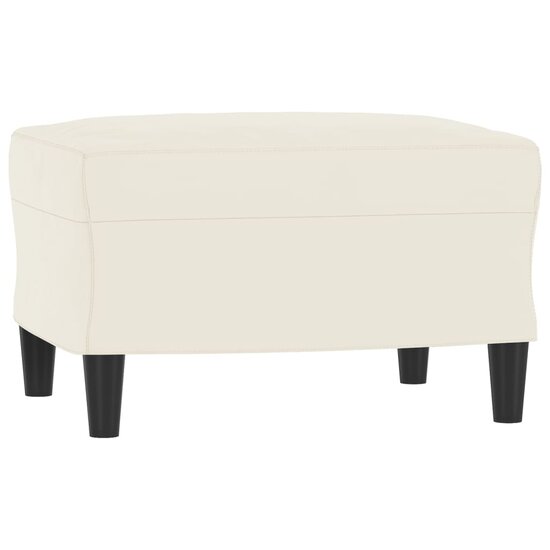 3-Delige Loungeset Met Kussens Fluweel Kleurig Cr&egrave;me