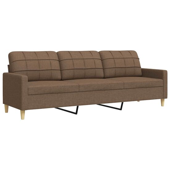 Driezitsbank Stof 210 cm Bruin