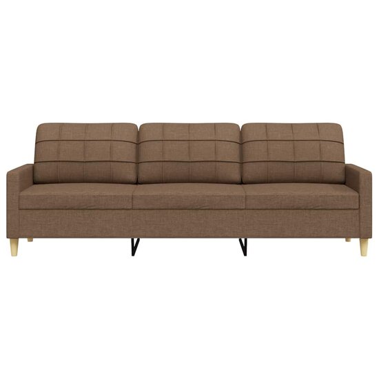 Driezitsbank Stof 210 cm Bruin