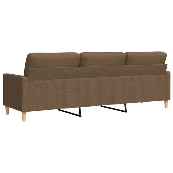 Driezitsbank Stof 210 cm Bruin