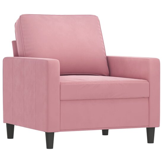 4-Delige Loungeset Fluweel Roze