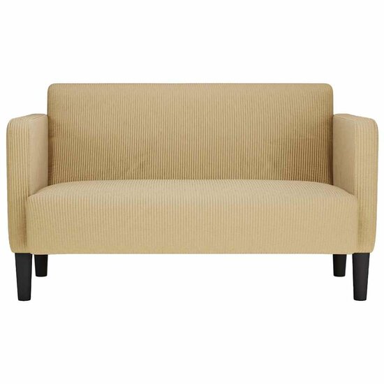 Loveseat Bank 109 Cm Corduroy Stof Lichtgroen Grijs Lichtgroengrijs