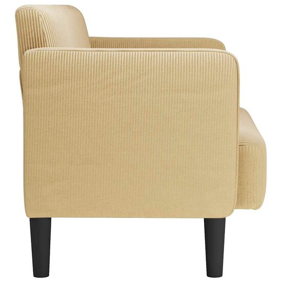 Loveseat Bank 109 Cm Corduroy Stof Lichtgroen Grijs Lichtgroengrijs