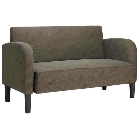 Loveseat Bank 110 Cm Kunstleer Donkergrijs