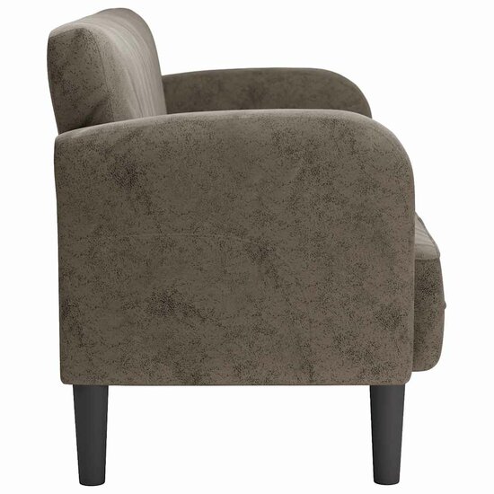 Loveseat Bank 110 Cm Kunstleer Donkergrijs
