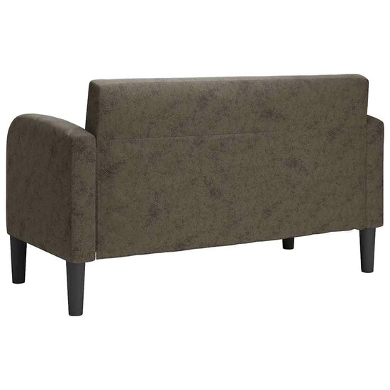 Loveseat Bank 110 Cm Kunstleer Donkergrijs
