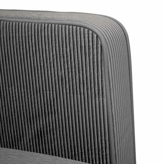 Loveseat Bank 109 Cm Corduroy Stof Donkergrijs