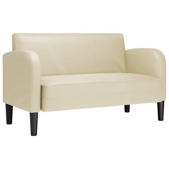 Loveseat Bank 110 Cm Kunstleer Kleurig Cr&egrave;me