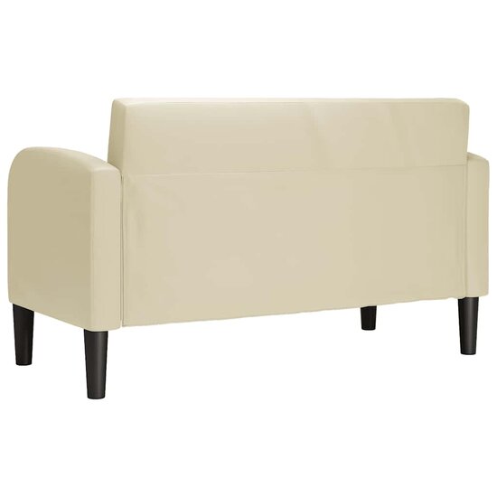 Loveseat Bank 110 Cm Kunstleer Kleurig Cr&egrave;me