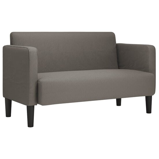 Loveseat Bank 109 Cm Corduroy Stof Lichtgrijs