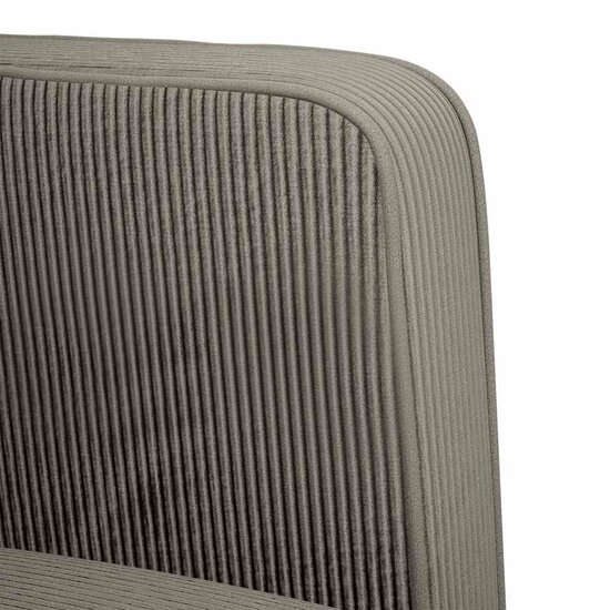 Loveseat Bank 109 Cm Corduroy Stof Lichtgrijs