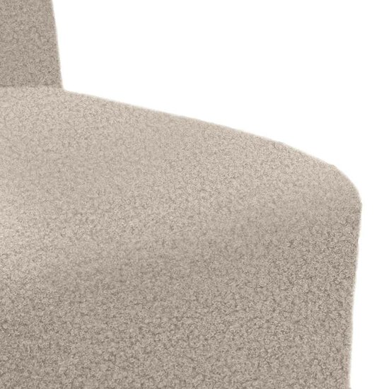 Fauteuil 55 Cm Gekrulde Wolachtige Stof Lichtgrijs