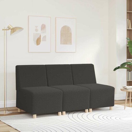 Fauteuil 55 Cm Gekrulde Wolachtige Stof Donkergrijs