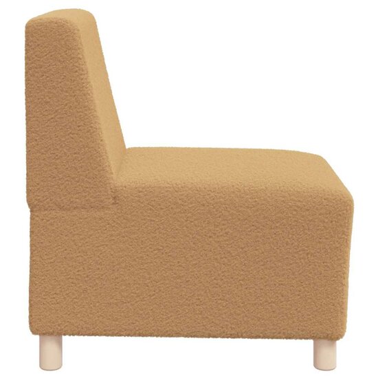 Fauteuil 55 Cm Gekrulde Wolachtige Stof Beige