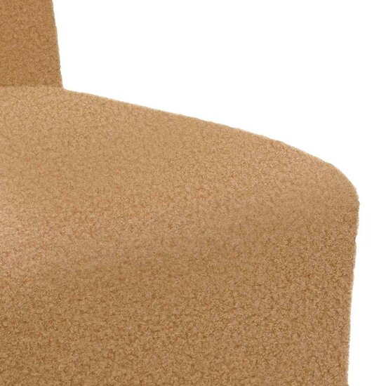 Fauteuil 55 Cm Gekrulde Wolachtige Stof Beige