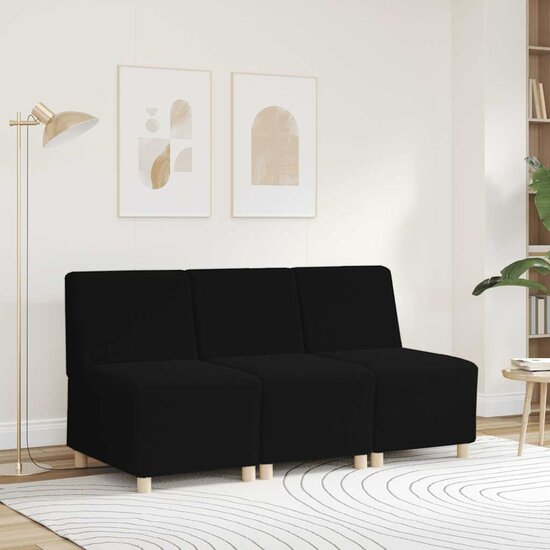 Fauteuil 55 Cm Gekrulde Wolachtige Stof Zwart