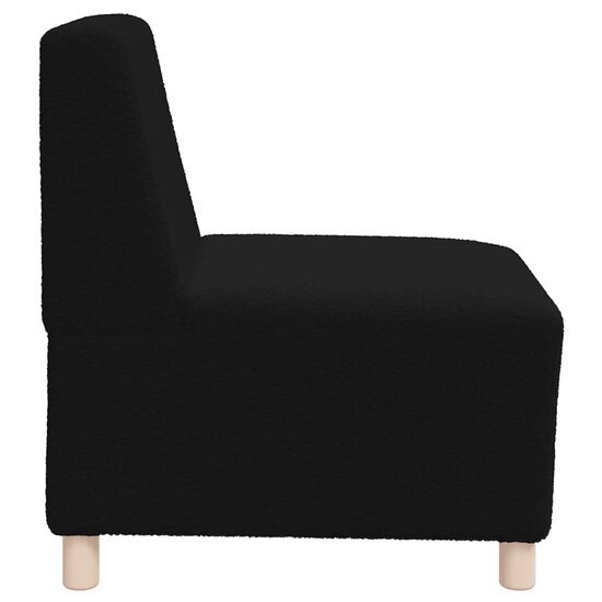 Fauteuil 55 Cm Gekrulde Wolachtige Stof Zwart