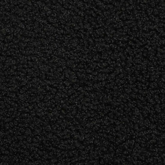 Fauteuil 55 Cm Gekrulde Wolachtige Stof Zwart