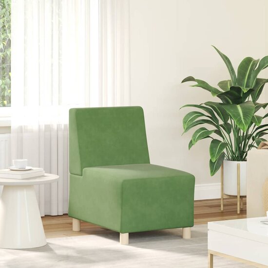 Fauteuil 55 Cm Fluweel Lichtgroen