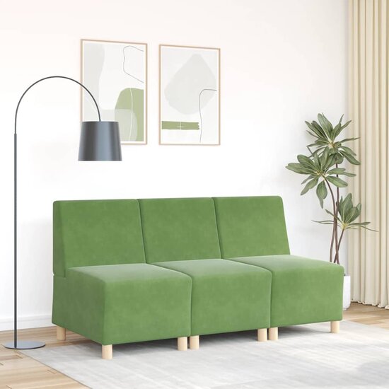 Fauteuil 55 Cm Fluweel Lichtgroen