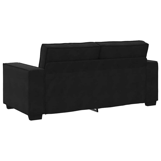 Tweezitsbank Fluweel 140 cm Zwart