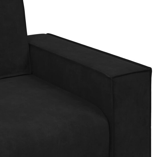 Tweezitsbank Fluweel 140 cm Zwart