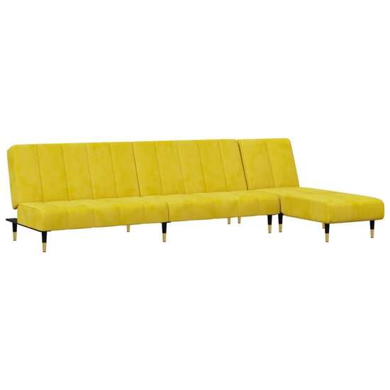 2-Delige Loungeset Fluweel Geel