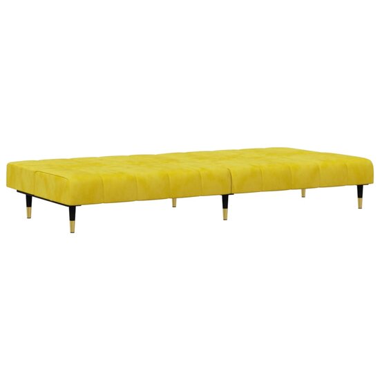2-Delige Loungeset Fluweel Geel