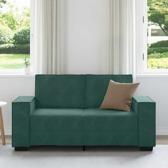 Tweezitsbank Fluweel 120 cm Donkergroen