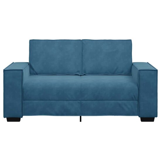 Tweezitsbank Fluweel 120 cm Blauw