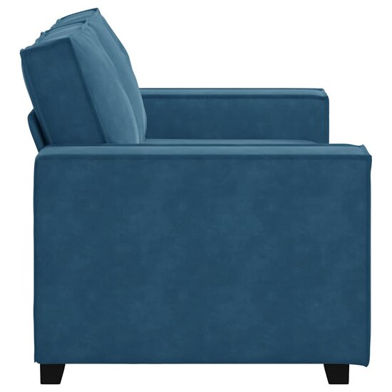 Tweezitsbank Fluweel 120 cm Blauw