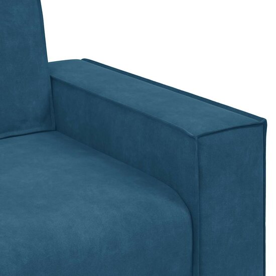 Tweezitsbank Fluweel 120 cm Blauw