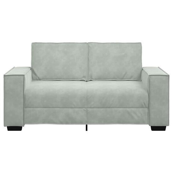 Tweezitsbank Fluweel 120 cm Lichtgrijs