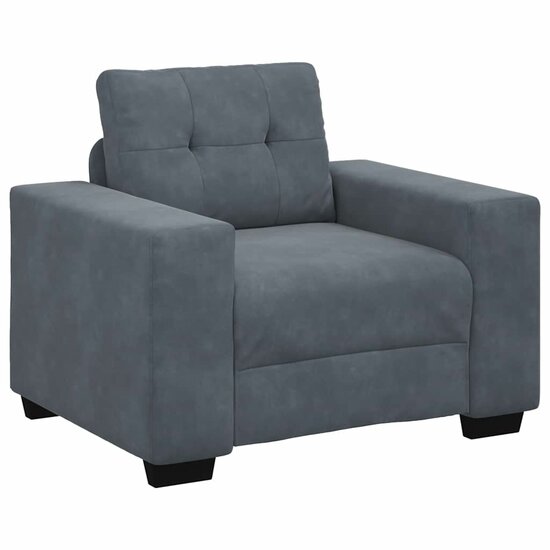 Fauteuil Fluweel 60 cm Donkergrijs