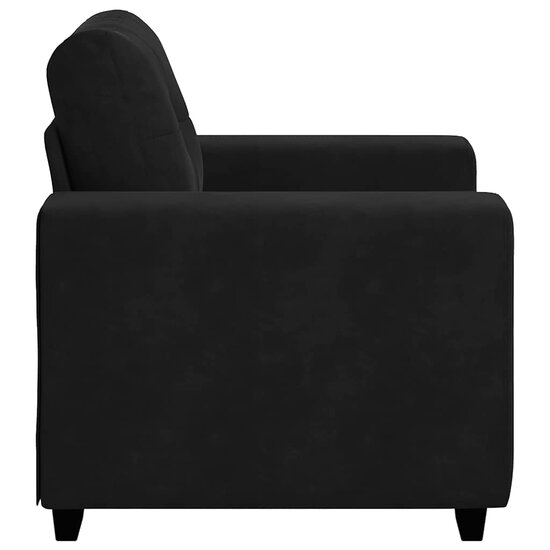 Fauteuil Fluweel 60 cm Zwart