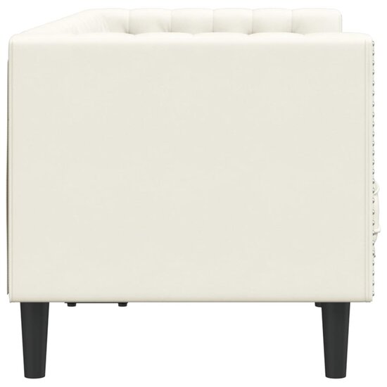 Chesterfield-Stijl En Bolsters Fluweel Kleur Cr&egrave;me Tweezitsbank