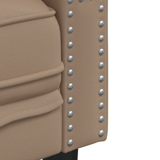 2-Delige Loungeset Chesterfield-Stijl Kunstleer Kleur Cappuccino