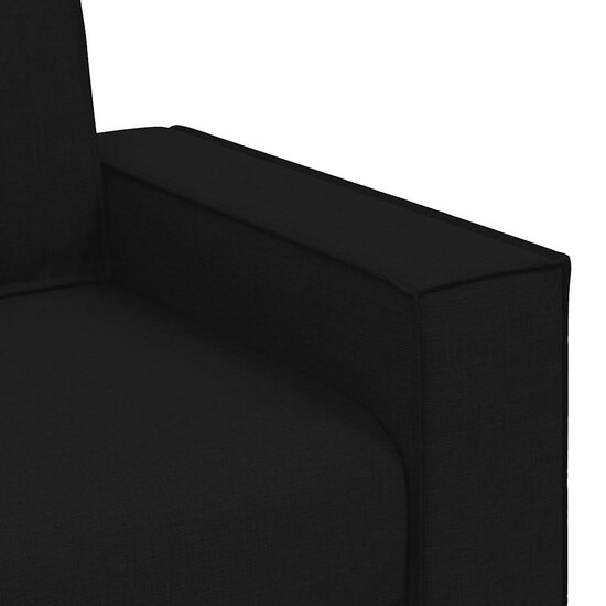 2-Delige Loungeset Met Kussens Stof Zwart