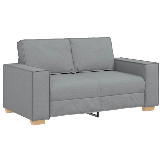 2-Delige Loungeset Met Kussens Stof Lichtgrijs