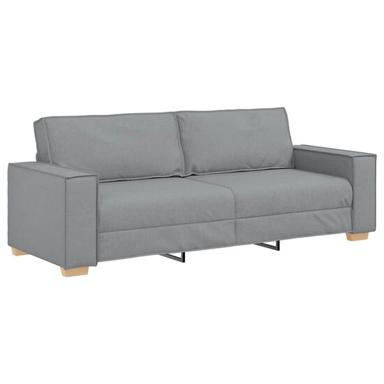 2-Delige Loungeset Met Kussens Stof Lichtgrijs