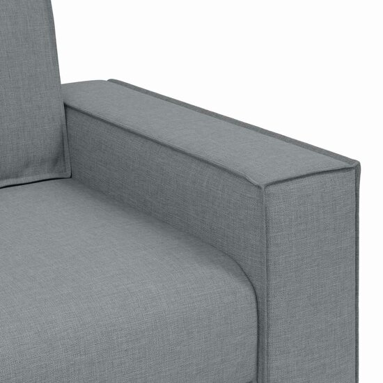 2-Delige Loungeset Met Kussens Stof Lichtgrijs