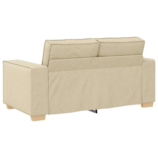 2-Delige Loungeset Met Kussens Stof Kleurig Cr&egrave;me
