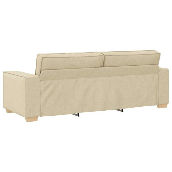 2-Delige Loungeset Met Kussens Stof Kleurig Cr&egrave;me