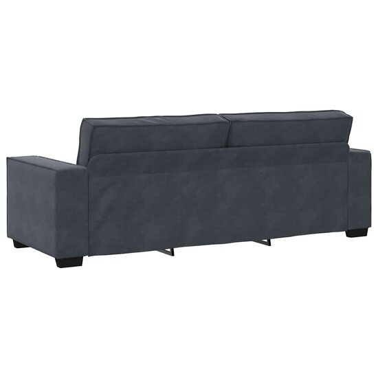 Driezitsbank Fluweel 180 cm Donkergrijs