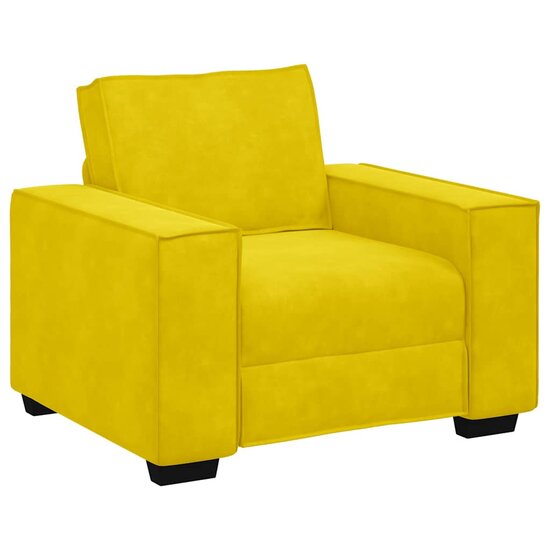 3-Delige Loungeset Met Kussens Fluweel Geel