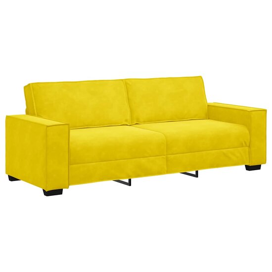 3-Delige Loungeset Met Kussens Fluweel Geel