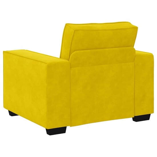 3-Delige Loungeset Met Kussens Fluweel Geel