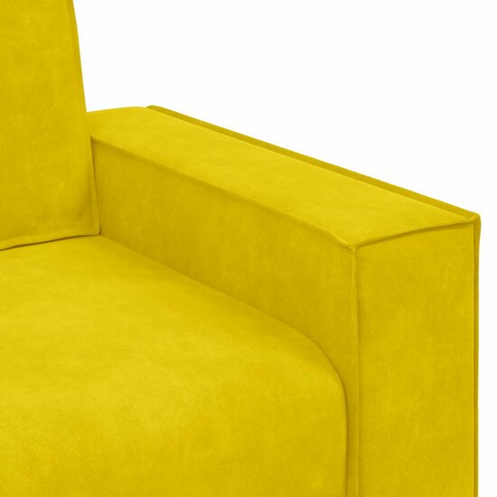 3-Delige Loungeset Met Kussens Fluweel Geel