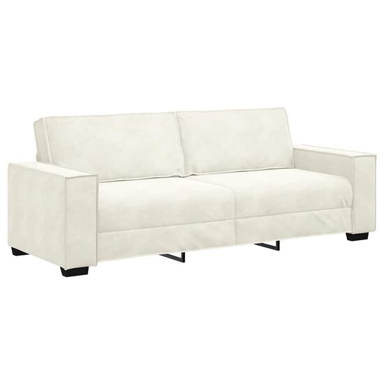 Driezitsbank Fluweel Kleurig 180 cm Cr&egrave;me